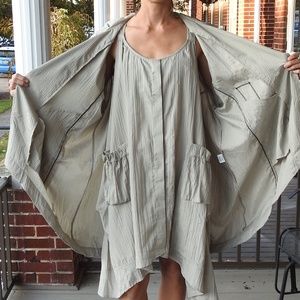 Gold sleeveless dress and Gold Long Jacket